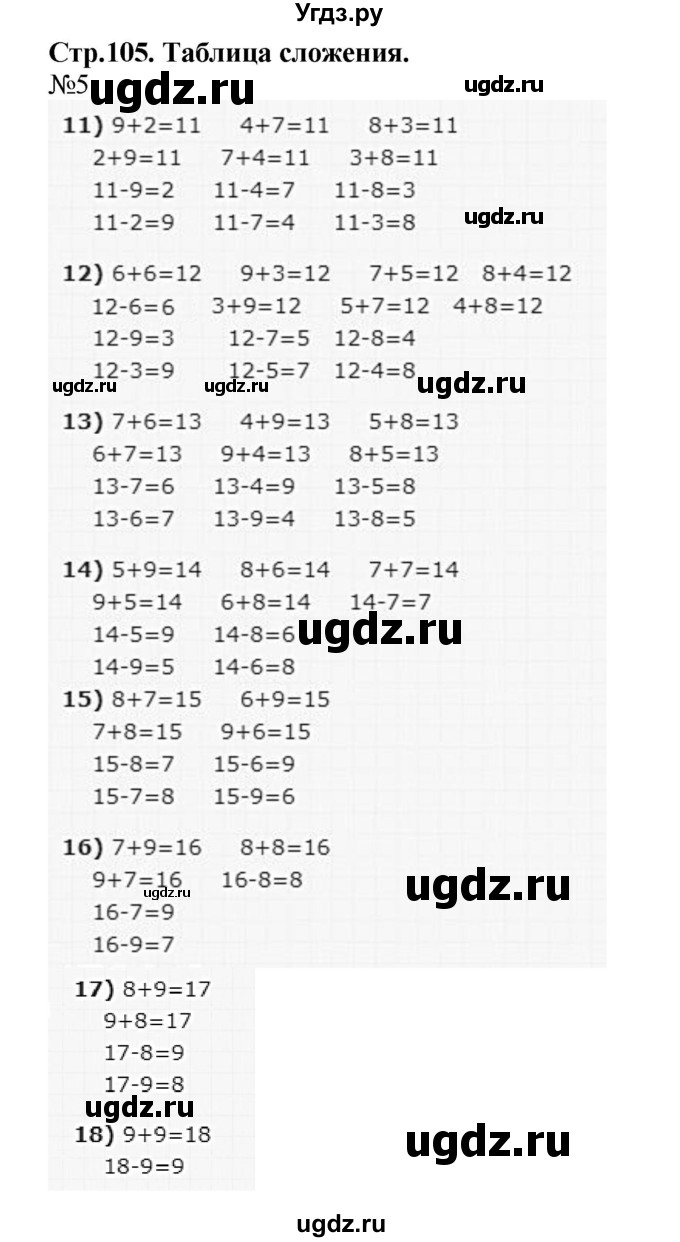 ГДЗ (Решебник №1 к учебнику 2015) по математике 2 класс М.И. Моро / часть 2 / страница 95 (104-106) / 5