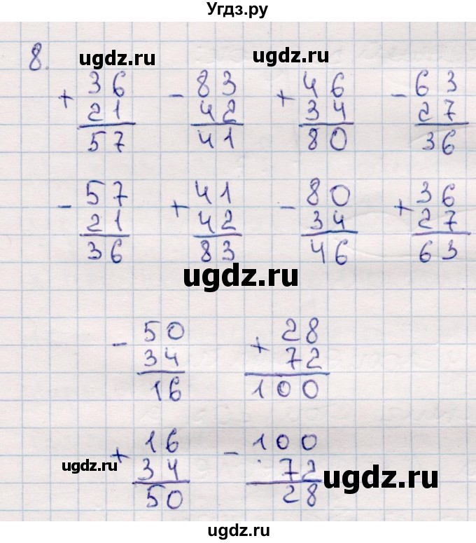 ГДЗ (Решебник №3 к учебнику 2015) по математике 2 класс М.И. Моро / часть 2 / страница 95 (104-106) / 8