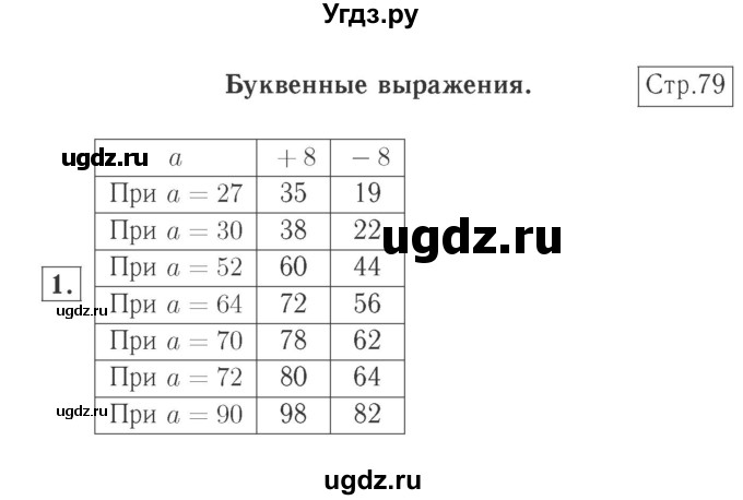 ГДЗ (Решебник №2 к учебнику 2015) по математике 2 класс М.И. Моро / часть 1 / страница 79 (79) / 1
