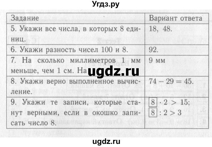 ГДЗ (Решебник №2) по математике 2 класс (проверочные работы) Волкова С.И. / страницы / 69(продолжение 2)