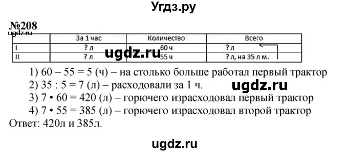ГДЗ (Решебник к учебнику 2023) по математике 4 класс М.И. Моро / часть 2 / упражнение / 208