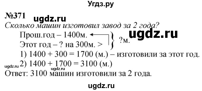 ГДЗ (Решебник к учебнику 2023) по математике 4 класс М.И. Моро / часть 1 / упражнение / 371