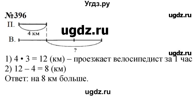 ГДЗ (Решебник к учебнику 2023) по математике 4 класс М.И. Моро / часть 1 / упражнение / 396