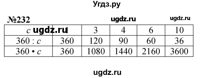 ГДЗ (Решебник к учебнику 2023) по математике 4 класс М.И. Моро / часть 2 / упражнение / 232