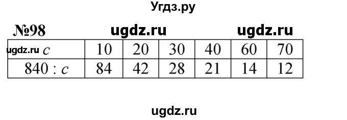 ГДЗ (Решебник к учебнику 2023) по математике 4 класс М.И. Моро / часть 2 / упражнение / 98