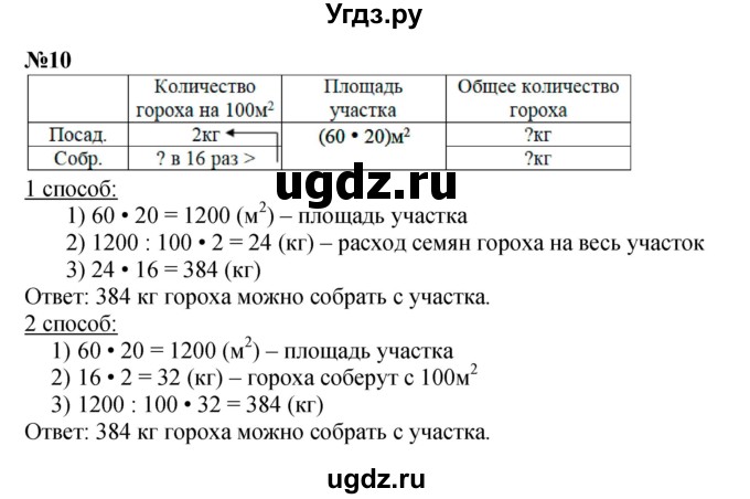 ГДЗ (Решебник к учебнику 2023) по математике 4 класс М.И. Моро / часть 2 / итоговое повторение всего изученного / задача / 10