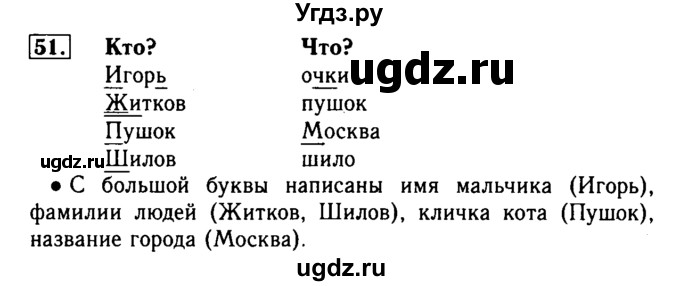 ГДЗ (Решебник №2) по русскому языку 2 класс Р.Н. Бунеев / упражнение / 51