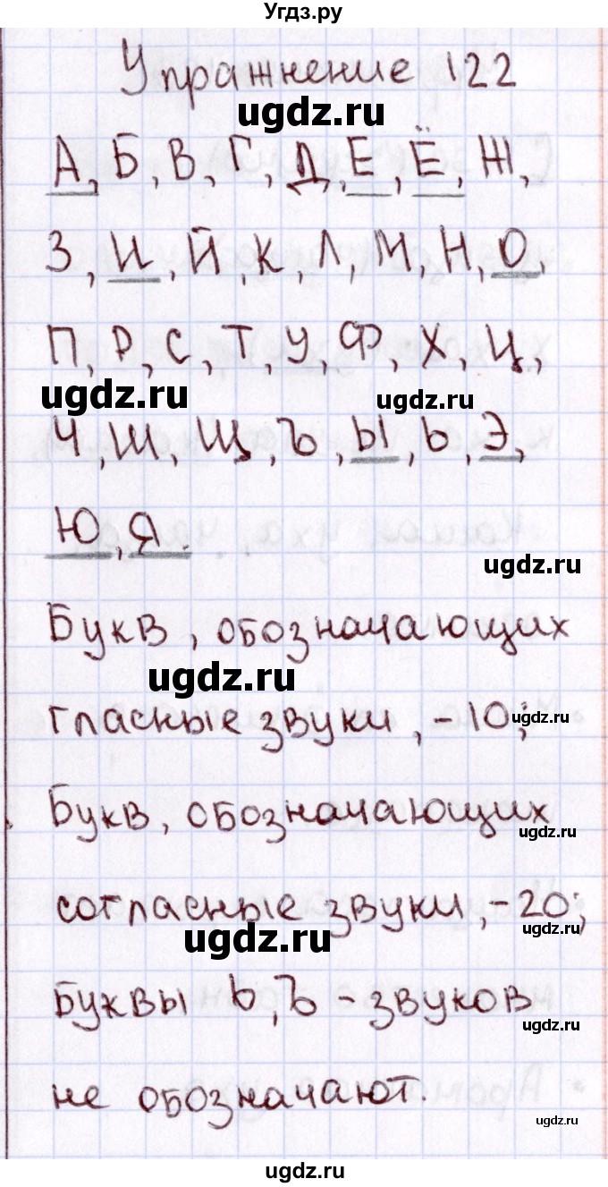 ГДЗ (Решебник №3) по русскому языку 2 класс В.П. Канакина / часть 1 / номер / 122