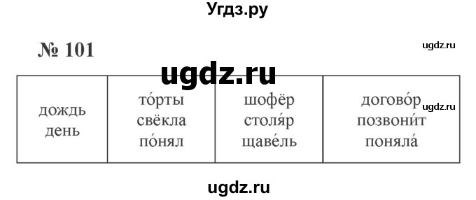 ГДЗ (Решебник №2) по русскому языку 2 класс В.П. Канакина / часть 1 / номер / 101