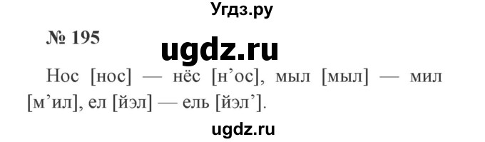 ГДЗ (Решебник №2) по русскому языку 2 класс В.П. Канакина / часть 1 / номер / 195