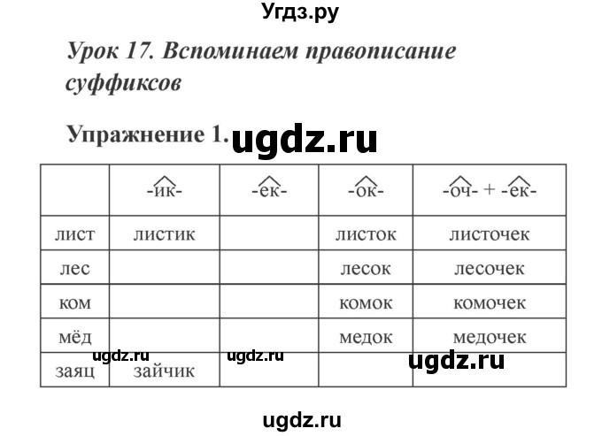 ГДЗ (Решебник №2) по русскому языку 3 класс (рабочая тетрадь (пишем грамотно)) Кузнецова М.И. / часть 1. страница / 15(продолжение 2)