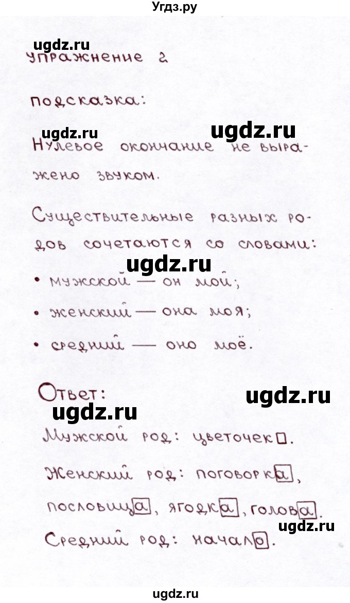 ГДЗ (Решебник №3) по русскому языку 3 класс Л.Ф. Климанова / часть 2 / упражнение / 2