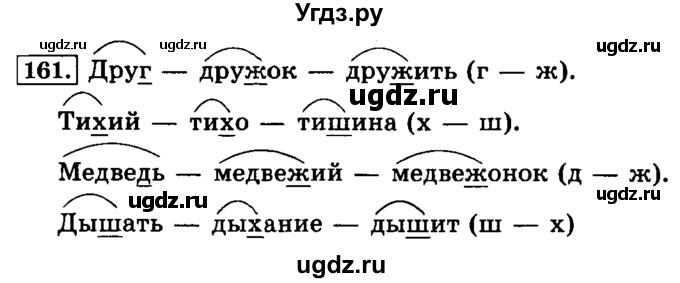 ГДЗ (Решебник №2) по русскому языку 3 класс Л.Ф. Климанова / часть 1 / упражнение / 161
