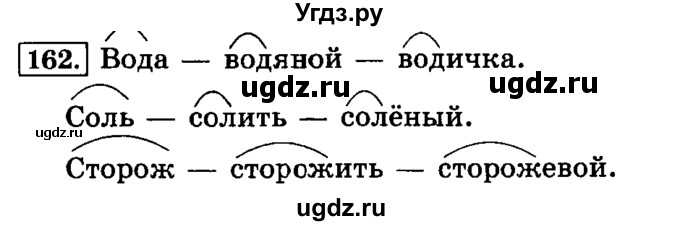 ГДЗ (Решебник №2) по русскому языку 3 класс Л.Ф. Климанова / часть 1 / упражнение / 162