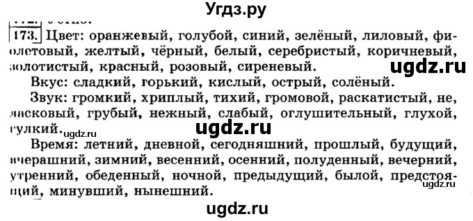 ГДЗ (Решебник №2) по русскому языку 3 класс Л.Ф. Климанова / часть 2 / упражнение / 173