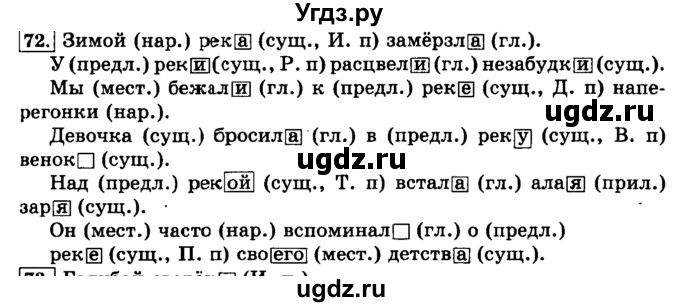 ГДЗ (Решебник №2) по русскому языку 3 класс Л.Ф. Климанова / часть 2 / упражнение / 72