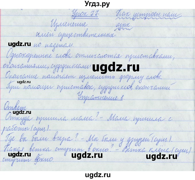 ГДЗ (Решебник №1) по русскому языку 3 класс С.В. Иванов / урок / 77