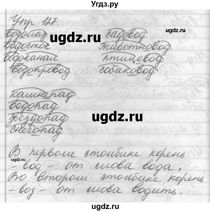 ГДЗ (Решебник №1) по русскому языку 3 класс Р.Н. Бунеев / упражнение / 127