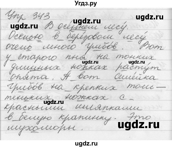 ГДЗ (Решебник №1) по русскому языку 3 класс Р.Н. Бунеев / упражнение / 343