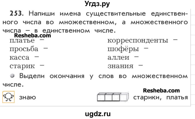 ГДЗ (Учебник) по русскому языку 3 класс Р.Н. Бунеев / упражнение / 253