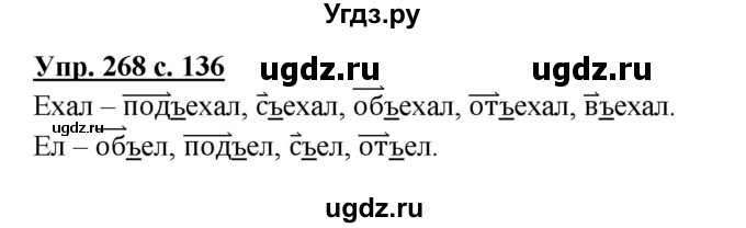 ГДЗ (Решебник №1) по русскому языку 3 класс В.П. Канакина / часть 1 / упражнение / 268