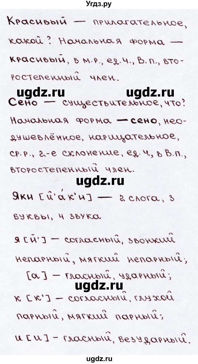 ГДЗ (Решебник №3) по русскому языку 3 класс В.П. Канакина / часть 2 / упражнение / 166(продолжение 2)