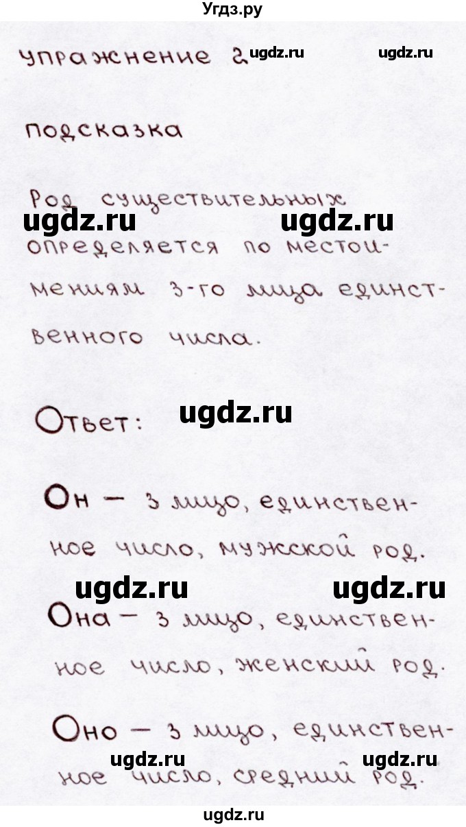 ГДЗ (Решебник №3) по русскому языку 3 класс В.П. Канакина / часть 2 / проверь себя / стр. 98 / 2
