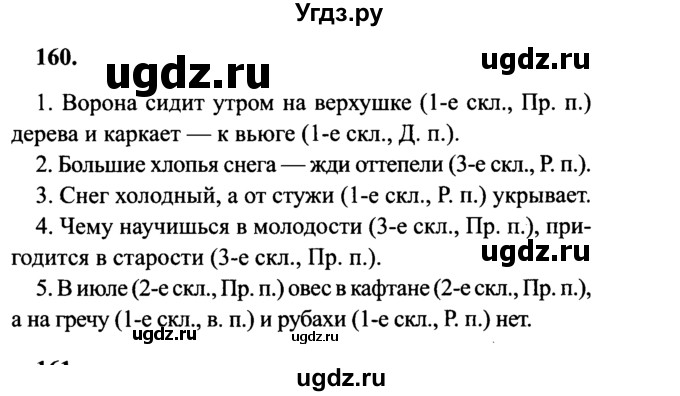 Русский 4 класс страница 92 упражнение 160