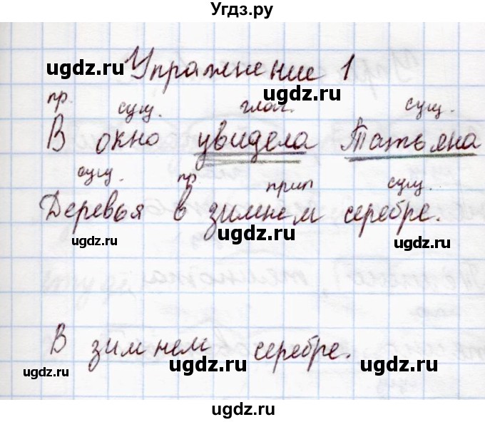 ГДЗ (Решебник №3) по русскому языку 4 класс (рабочая тетрадь) В.П. Канакина / часть 2. упражнение / 1