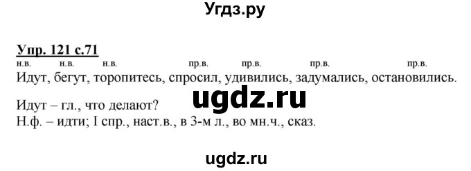 ГДЗ (Решебник №1) по русскому языку 4 класс В.П. Канакина / часть 1 / упражнение / 121