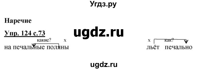 ГДЗ (Решебник №1) по русскому языку 4 класс В.П. Канакина / часть 1 / упражнение / 124