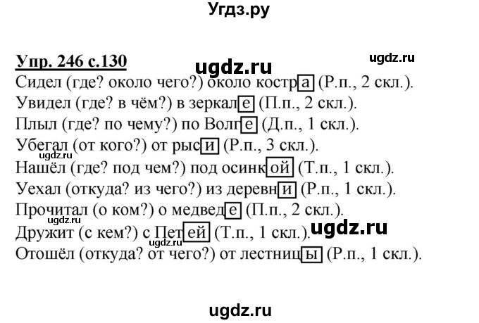 ГДЗ (Решебник №1) по русскому языку 4 класс В.П. Канакина / часть 1 / упражнение / 246