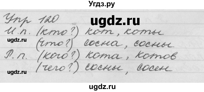 ГДЗ (Решебник №1) по русскому языку 4 класс Р.Н. Бунеев / упражнение / 120