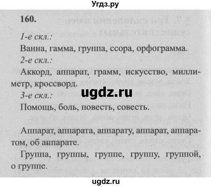 ГДЗ (Решебник №2) по русскому языку 4 класс Р.Н. Бунеев / упражнение / 160