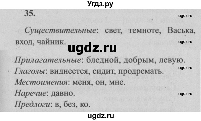 ГДЗ (Решебник №2) по русскому языку 4 класс Р.Н. Бунеев / упражнение / 35