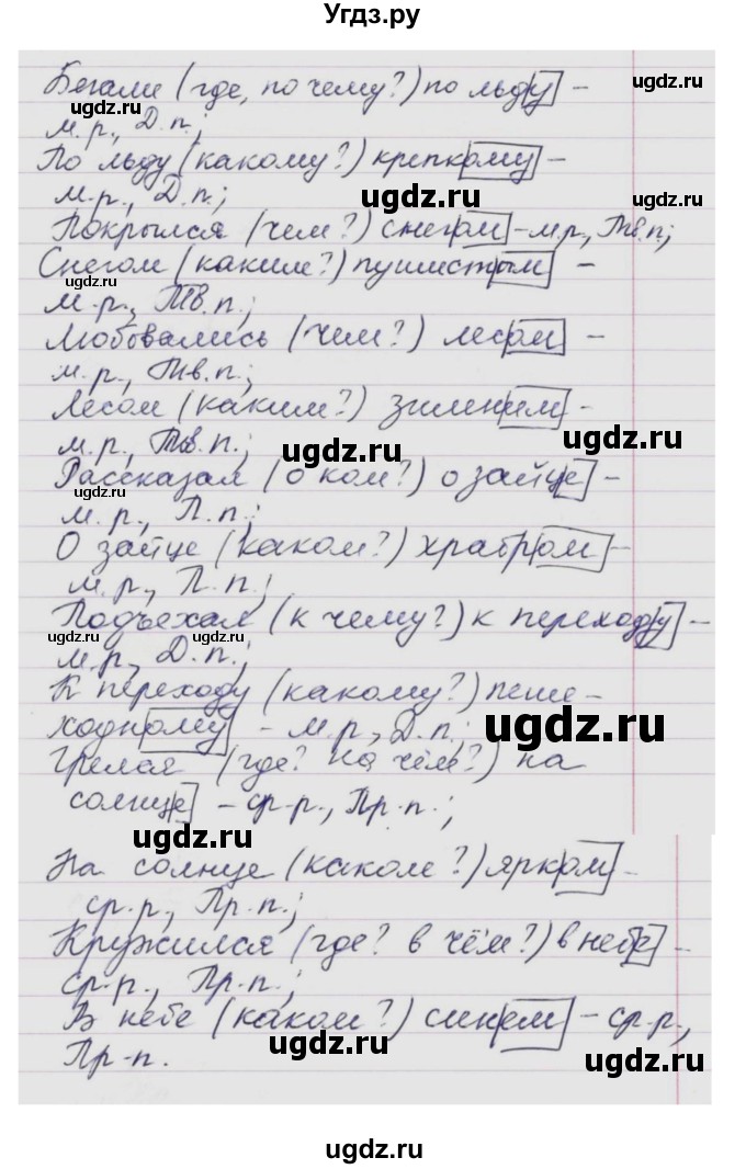 ГДЗ (Решебник) по русскому языку 4 класс Т.Г. Рамзаева / упражнение / 285(продолжение 2)