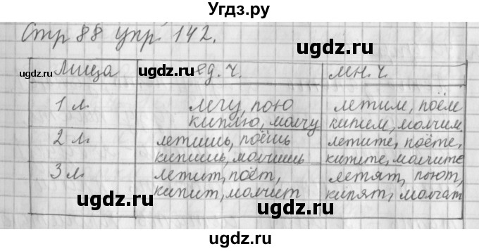 ГДЗ (Решебник №1) по русскому языку 4 класс Л.Ф. Климанова / часть 2 / упражнение / 142