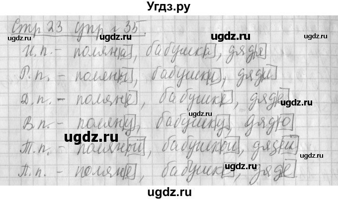 ГДЗ (Решебник №1) по русскому языку 4 класс Л.Ф. Климанова / часть 2 / упражнение / 35