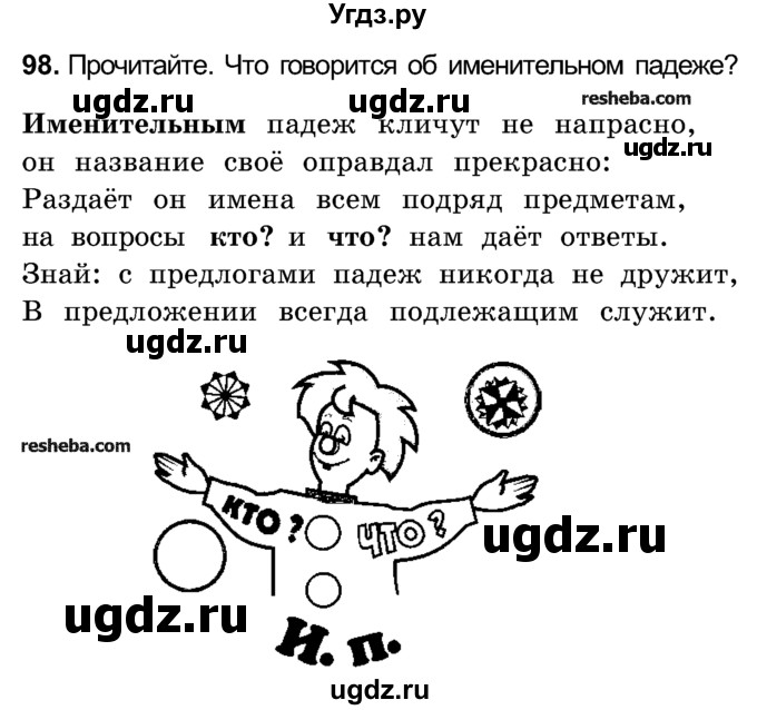 ГДЗ (Учебник) по русскому языку 4 класс Е.С. Грабчикова / часть 1 / 98