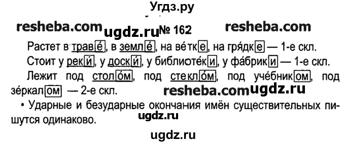 ГДЗ (решебник №1) по русскому языку 4 класс Е.С. Грабчикова / часть 1 / 162