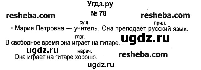 ГДЗ (решебник №1) по русскому языку 4 класс Е.С. Грабчикова / часть 1 / 78