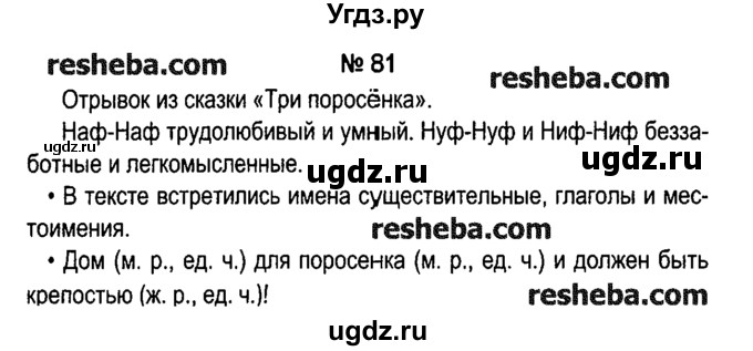 ГДЗ (решебник №1) по русскому языку 4 класс Е.С. Грабчикова / часть 1 / 81