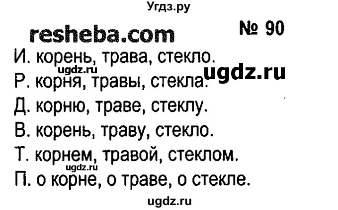 ГДЗ (решебник №1) по русскому языку 4 класс Е.С. Грабчикова / часть 1 / 90