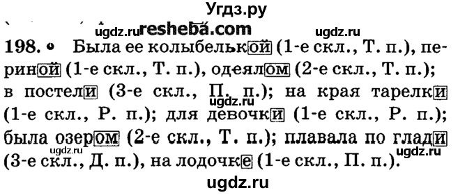 ГДЗ (решебник №2) по русскому языку 4 класс Е.С. Грабчикова / часть 1 / 198