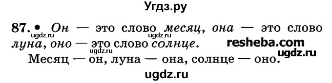 ГДЗ (решебник №2) по русскому языку 4 класс Е.С. Грабчикова / часть 2 / 87