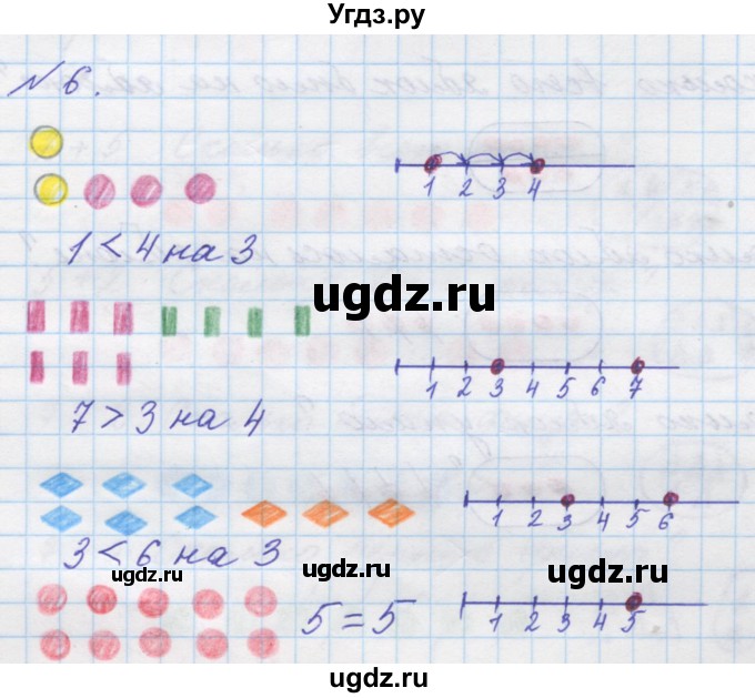 ГДЗ (Решебник к учебнику 2016) по математике 1 класс Л.Г. Петерсон / часть 2 / урок 5 / 6