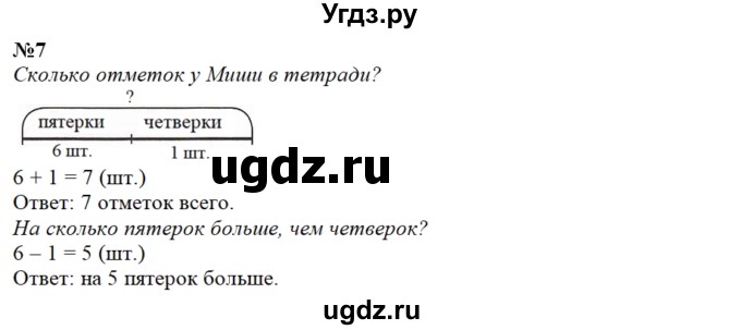 ГДЗ (Решебник к учебнику 2022 6-е изд.) по математике 1 класс Л.Г. Петерсон / часть 2 / урок 30 / 7