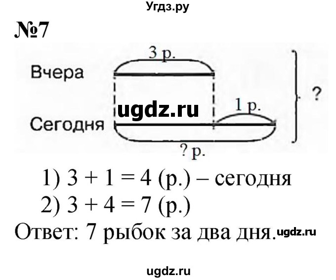 ГДЗ (Решебник к учебнику 2022 6-е изд.) по математике 1 класс Л.Г. Петерсон / часть 3 / урок 12 / 7