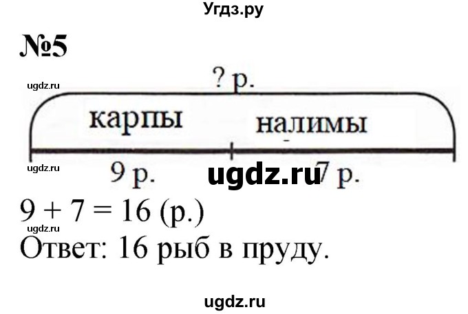 ГДЗ (Решебник к учебнику 2022 6-е изд.) по математике 1 класс Л.Г. Петерсон / часть 3 / урок 39 / 5