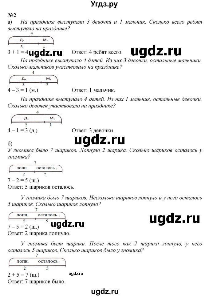 ГДЗ (Решебник к учебнику 2022 4-е изд.) по математике 1 класс Л.Г. Петерсон / часть 2 / урок 25 / 2